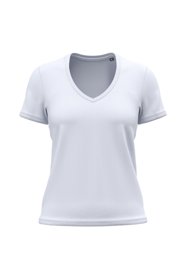 T-shirt BIO150 col V femme White Kariban