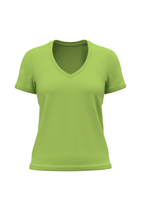 T-shirt BIO150 col V femme Lime Kariban