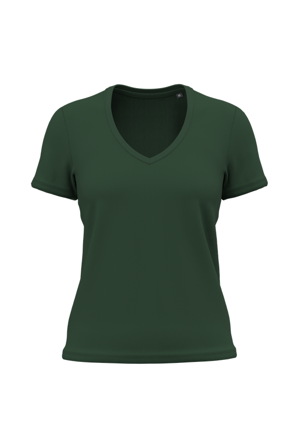 T-shirt BIO150 col V femme Forest Green Kariban