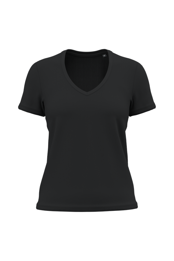 T-shirt BIO150 col V femme Black Kariban