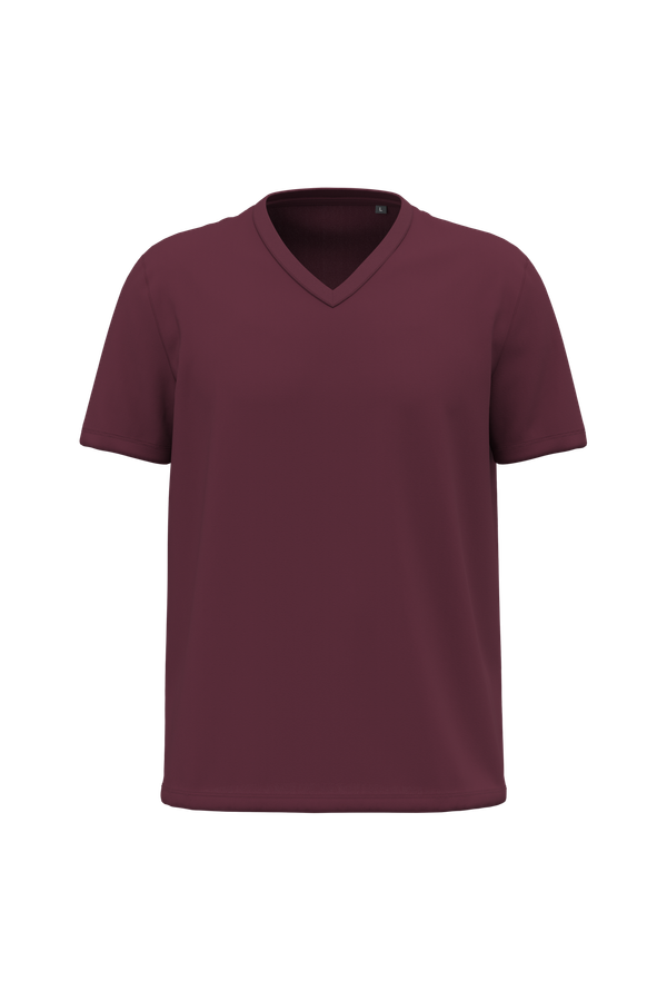 T-shirt Bio150 col V homme Wine Kariban