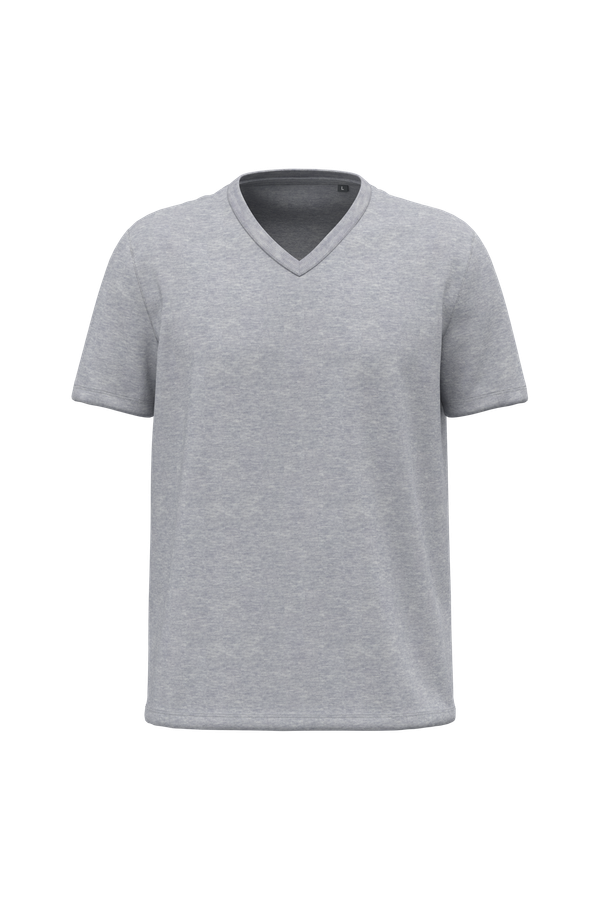 T-shirt Bio150 col V homme Oxford Grey Kariban