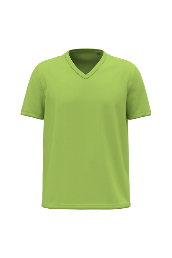 T-shirt Bio150 col V homme Lime Kariban