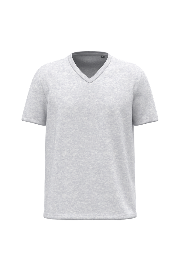 T-shirt Bio150 col V homme Ash Heather Kariban