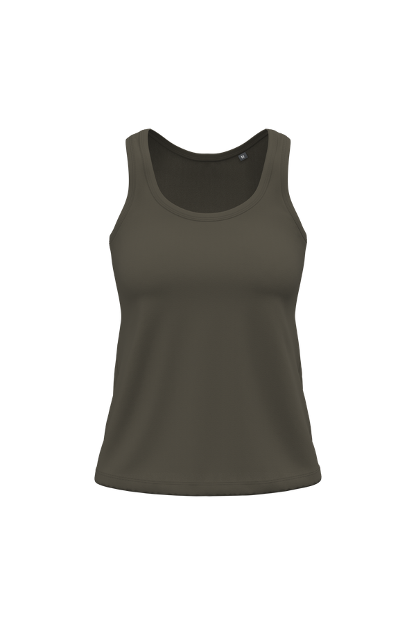 Débardeur Bio150 femme Dark Khaki Kariban