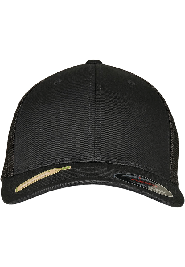 Casquette en maille recyclée Trucker Black / Black FLEXFIT