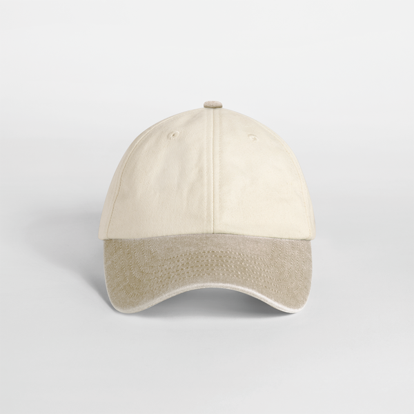 Casquette vintage compacte visière contrastée Natural / Vintage Desert Sand Beechfield®
