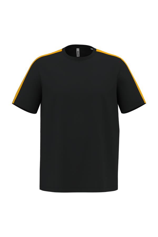 T-shirt teamwear bicolore unisexe Black / Sporty Yellow PROACT®