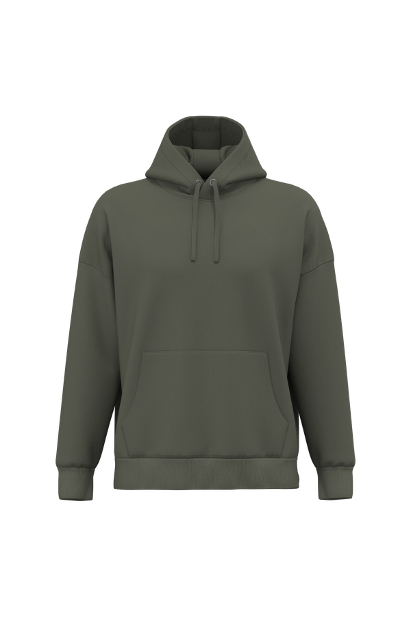 Sweat-shirt écoresponsable à capuche oversize unisexe Organic Khaki Native Spirit