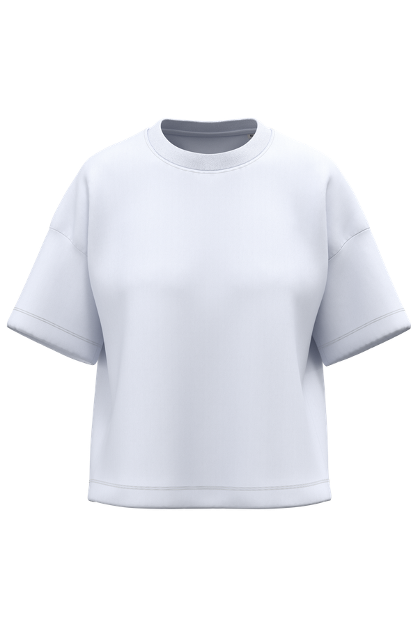 T-shirt écoresponsable boxy à épaules tombantes femme White Native Spirit