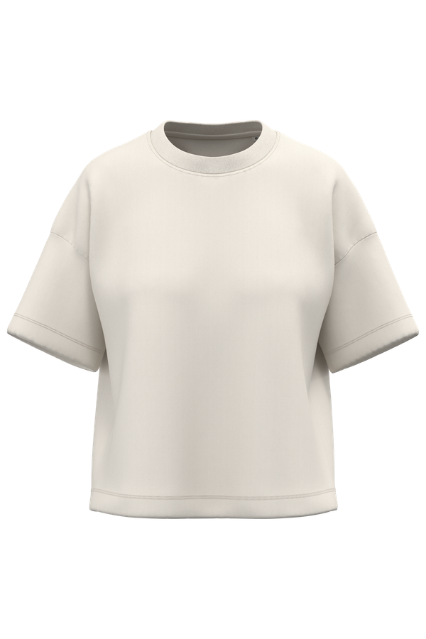 T-shirt écoresponsable boxy à épaules tombantes femme Ivory Native Spirit