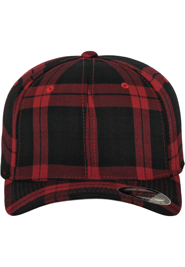 Casquette Tartan Plaid Black / Red FLEXFIT