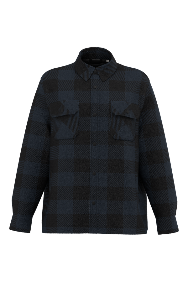 Surchemise rembourrée écoresponsable à carreaux homme Navy Blue / Black Checked Native Spirit