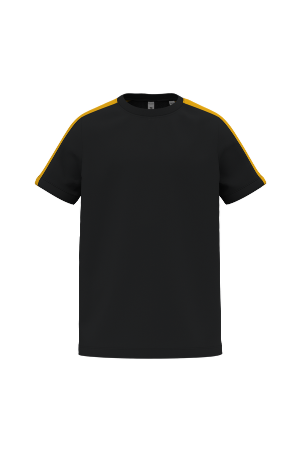 T-shirt teamwear bicolore enfant Black / Sporty Yellow PROACT®