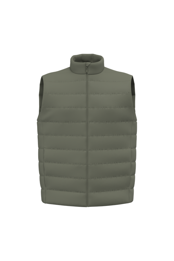 Bodywarmer écoresponsable matelassé homme Organic Khaki Native Spirit