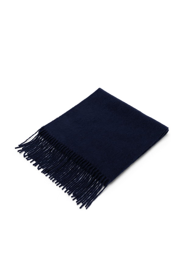 Écharpe en laine unisexe Navy Blue Spasso