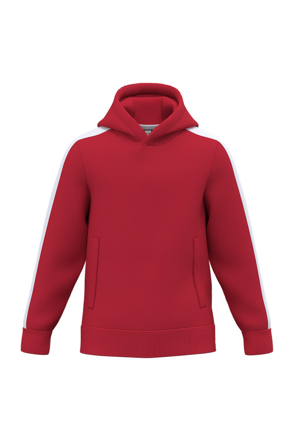 Sweat-shirt à capuche teamwear bicolore enfant Sporty Red / White PROACT®