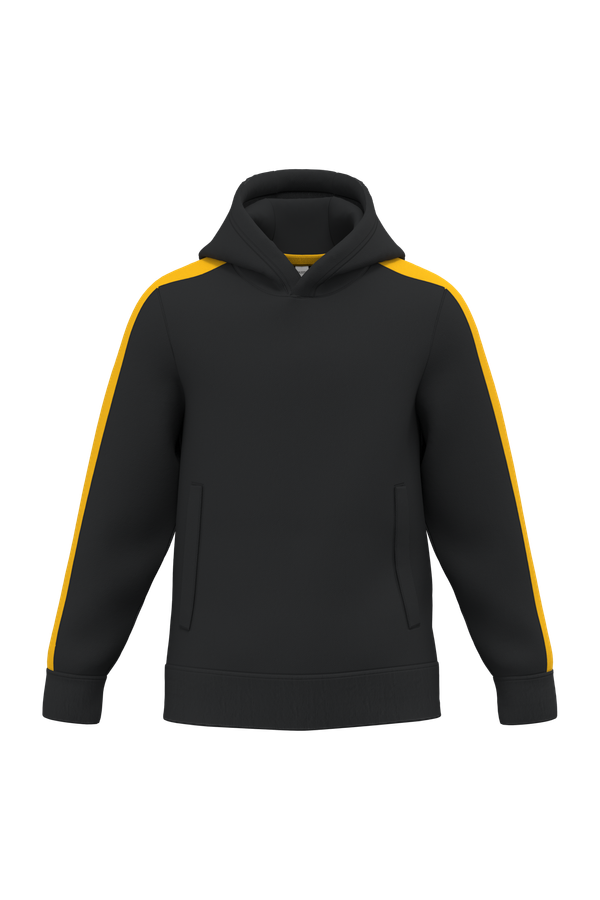 Sweat-shirt à capuche teamwear bicolore enfant Black / Sporty Yellow PROACT®