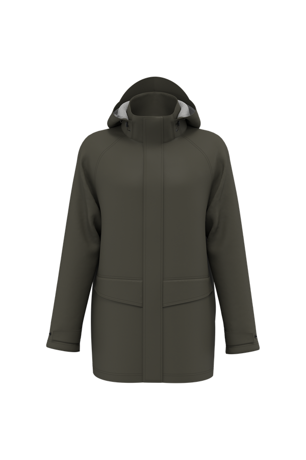 Veste de pluie unisexe Dark Khaki WK. Designed To Work