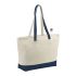 ANTIGUA -SAC SHOPPING ZIPPÉ BICOLORE COTON 630GSM Natural / French Navy UBAG