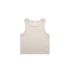Wo's Organic Rib Crop Tank BONE AS Colour