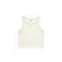Wo's Organic Rib Crop Tank ECRU AS Colour