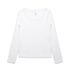 Wo's Organic Baby Rib L/S Tee WHITE AS Colour