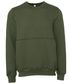 Sweat-shirt col rond unisex à bords francs Military Green Bella&Canvas