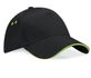ULTIMATE 5 PANEL CAP SANDWICH PEAK Black / Lime BEECHFIELD