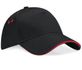 ULTIMATE 5 PANEL CAP SANDWICH PEAK Black / Red BEECHFIELD