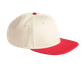 CONTRAST FLAT PEAK 6 PANEL CAP Natural / Red BEECHFIELD