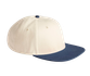 CONTRAST FLAT PEAK 6 PANEL CAP Natural / Navy BEECHFIELD
