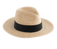 STRAW FEDORA Natural / Black BEECHFIELD