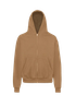 Oversized Zipped Hoodie Camel GRAMMA