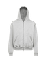 Oversized Zipped Hoodie Light Grey GRAMMA