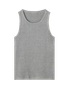 ULTRA LUXURY SLIM RIBBED TANK Light Grey Marl GRAMMA
