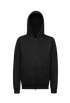 Hoodie Regular Zipped Black GRAMMA