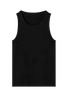 ULTRA LUXURY SLIM RIBBED TANK Black GRAMMA