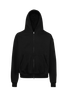 Oversized Zipped Hoodie Black GRAMMA