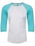 couleur Heather White (Tri-Blend) / Tahiti Blue (Tri-Blend)