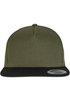 Casquette Classic 5 Panel Snapback OLIVE / BLACK FLEXFIT