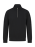 Sweat-shirt col zippé unisexe Black Henbury