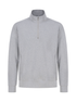 Sweat-shirt col zippé unisexe Heather Grey Henbury