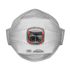 Masque jetable trois plis Springfit™ FFP3V (435) avec Valve Typhoon White JSP