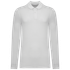 Polo piqué manches longues Bio180 homme White Kariban