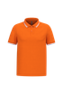 Polo homme manches courtes à rayures Orange / White Kariban