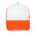 Casquette trucker - 5 Panneaux White / Vermillon Orange K-up