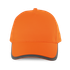 Casquette 5 panneaux en polyester Fluorescent Orange K-up