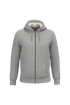 Sweat-shirt écoresponsable zippé doublé en sherpa unisexe Moon Grey Heather Native Spirit