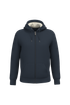 Sweat-shirt écoresponsable zippé doublé en sherpa unisexe Navy Blue Native Spirit